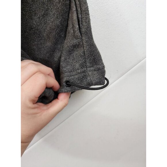 River Trader Mens M Oversized Gray Fleece Pullover 1/4 Zip Chest Pocket Jacket - Picture 4 of 8